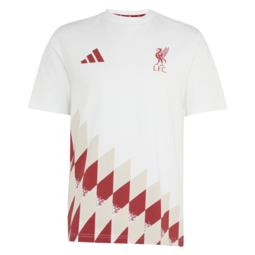 '26-'27 Liverpool Stadium Graphic Tee (White) Polyester Made By: Adidas Men's White Small