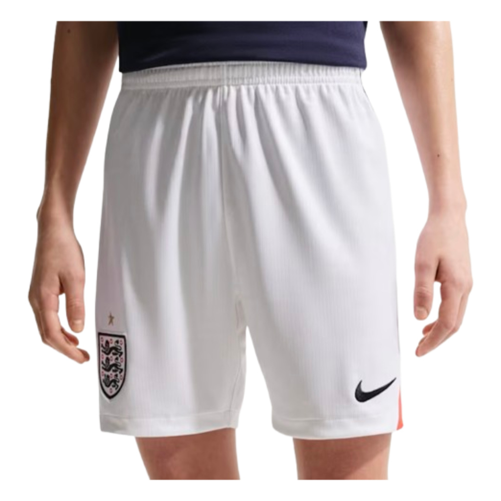 '26-'27 England Home Shorts (White) - Kids Polyester Made By: Nike Unisex Kids White Extra Large