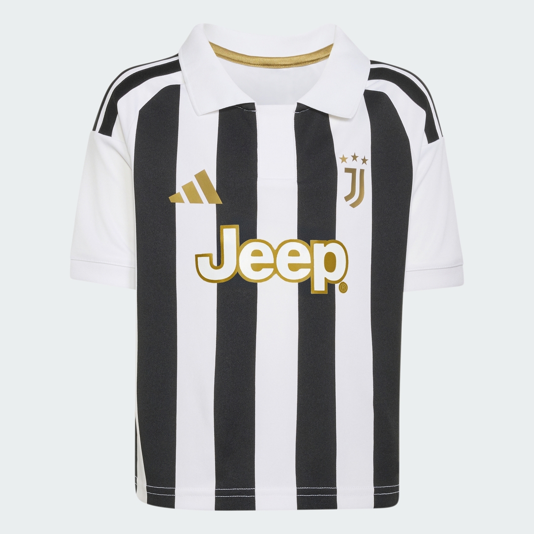 '26-'27 Juventus Home Mini Kit Toddler's 2-3 Toddler Polyester Made By: Adidas Unisex Toddler White 18-24 Mo