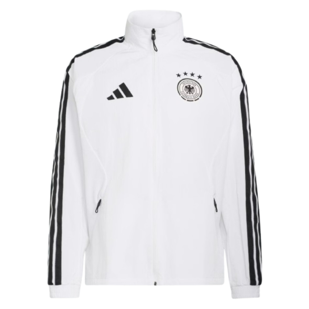 '26-'27 Germany Home Anthem Jacket (White) Polyester Made By: Adidas Men's White 3XL