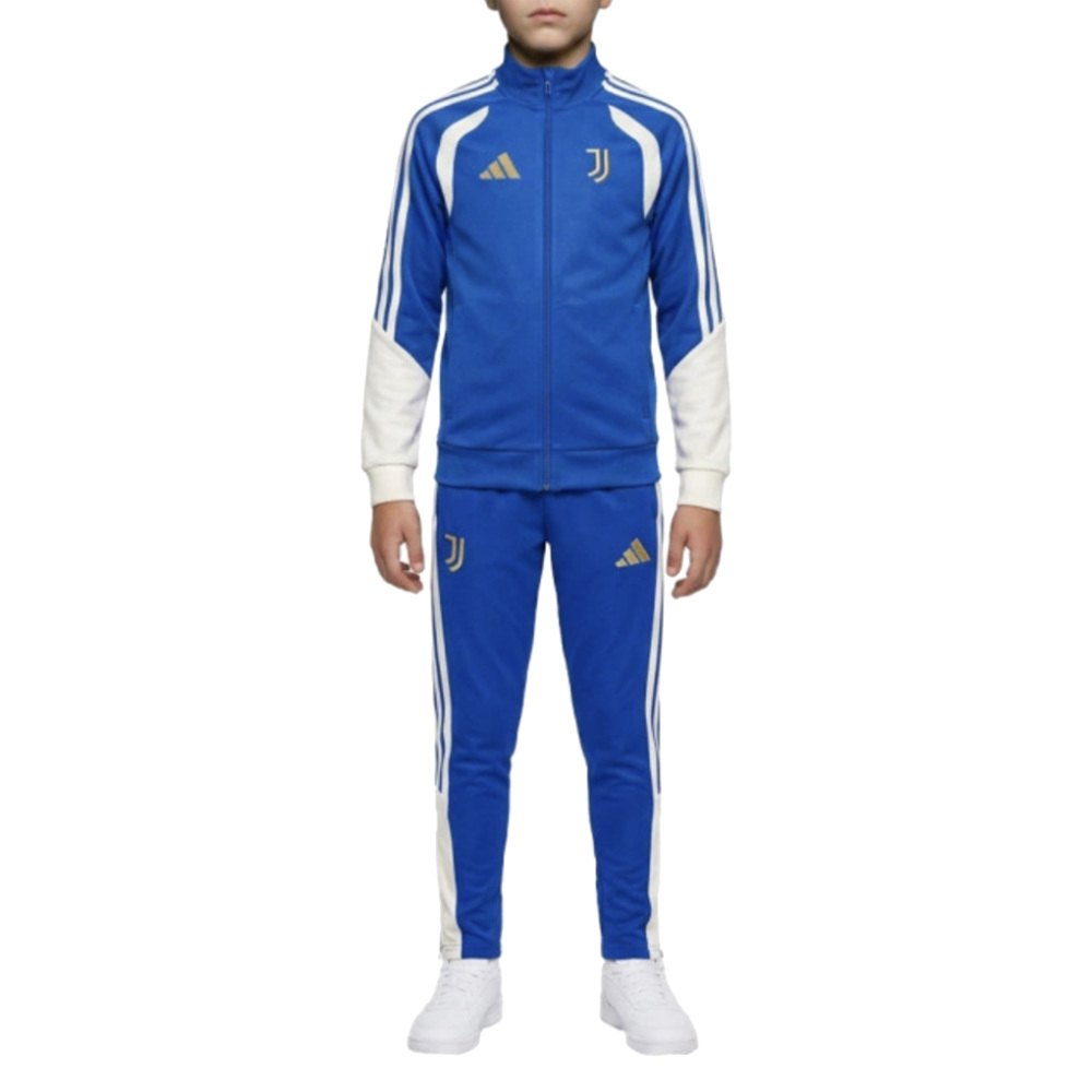 '26-'27 Juventus Tracksuit (Bold ) - Kids 7-8 Polyester Made By: Adidas Unisex Kids Blue Size 9-10