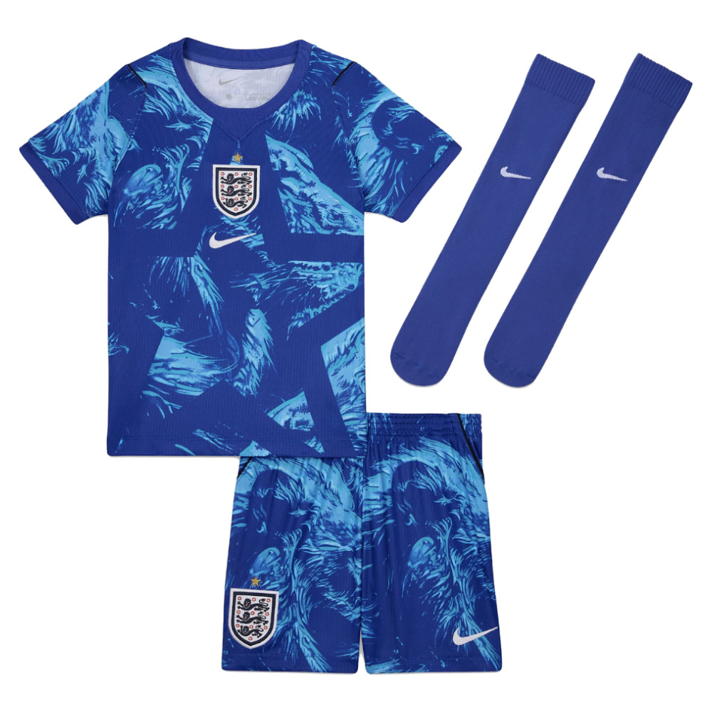 '26-'27 England Home Goalkeeper Mini Kit (Blue) Kids Polyester Made By: Nike Unisex Kids Blue Extra Small