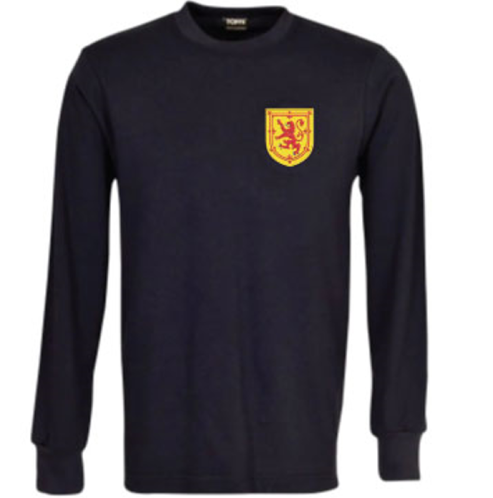 Scotland 150Th Anniversary Retro Football Shirt Polyester Made By: Toffs Men's Navy Xxl