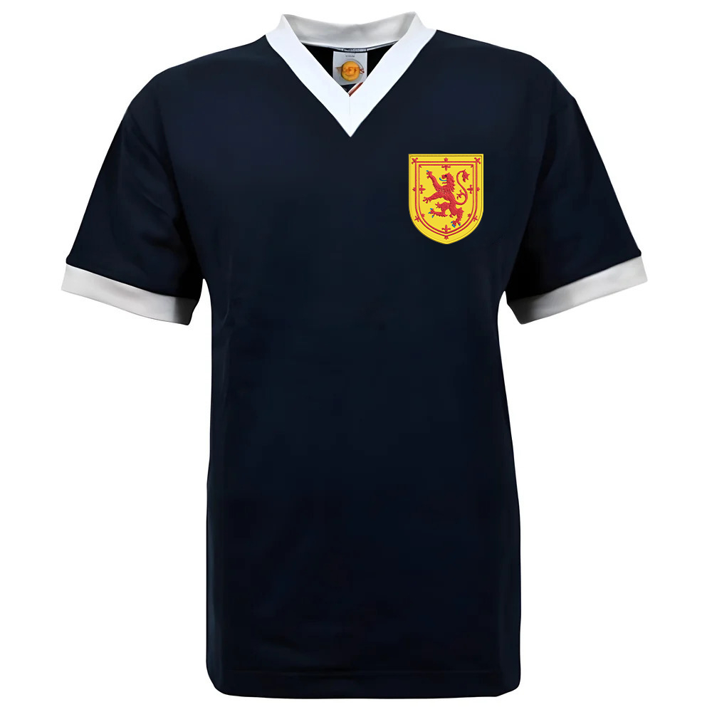 Scotland 1958 Retro Football Shirt Polyester Made By: Toffs Men's Navy 4XL