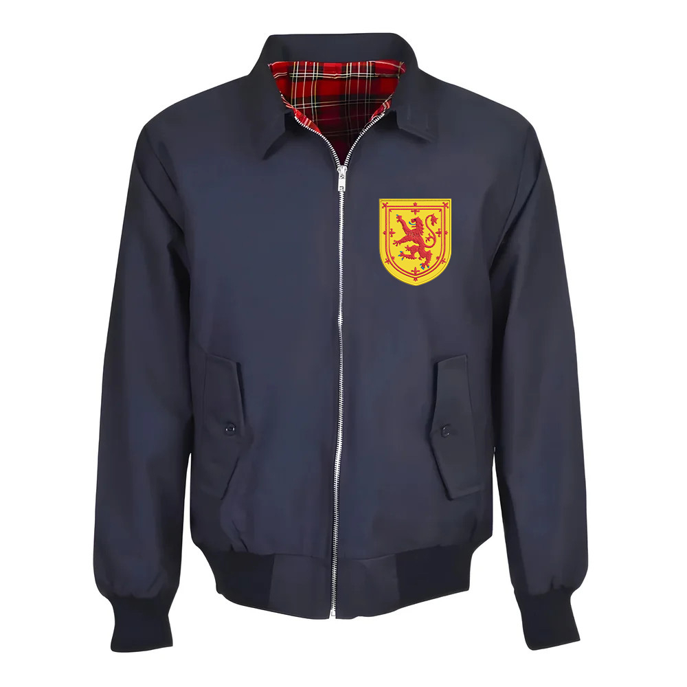 Scotland 150Th Anniversary Harrington Jacket Polyester Made By: Toffs Men's Navy 4XL