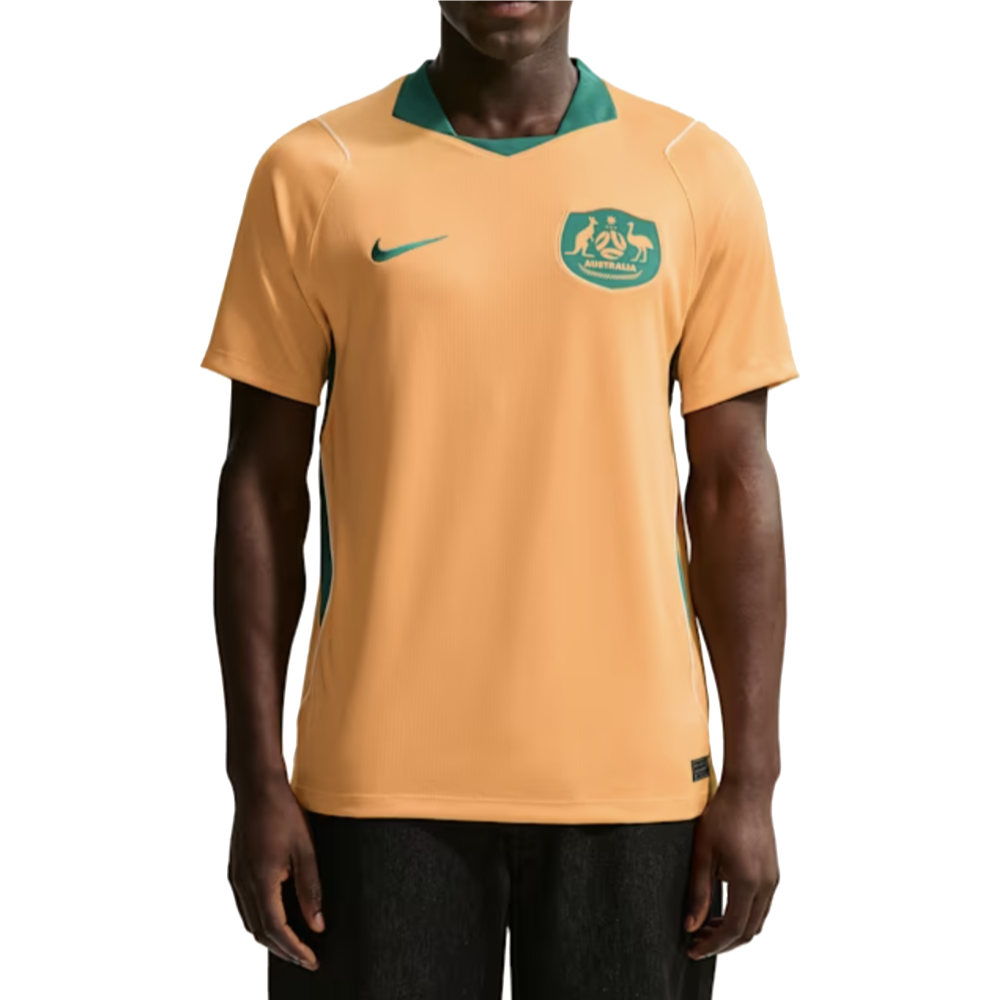 Nike Men's Australia 2026 Football Shirt - Gold/Green - L - Image 4