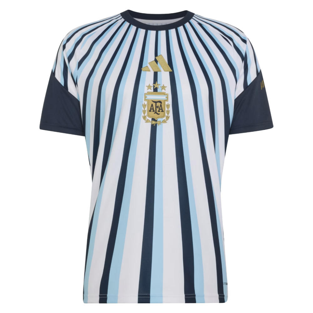 '26-'27 Argentina Home Pre-Match Shirt (White) Polyester Made By: Adidas Men's White Small