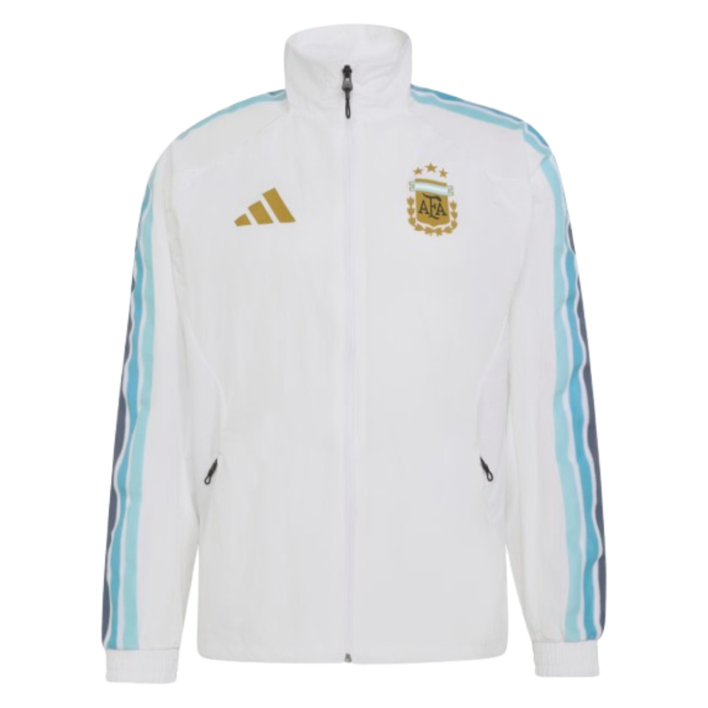 '26-'27 Argentina Anthem Jacket (White) Polyester Made By: Adidas White 3XL
