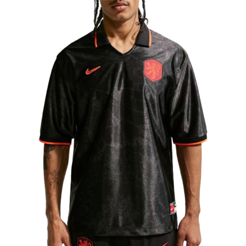 '26-'27 Netherlands Dri-Fit Energy Shirt (Black) Polyester Holland Made By: Nike Men's Black Large