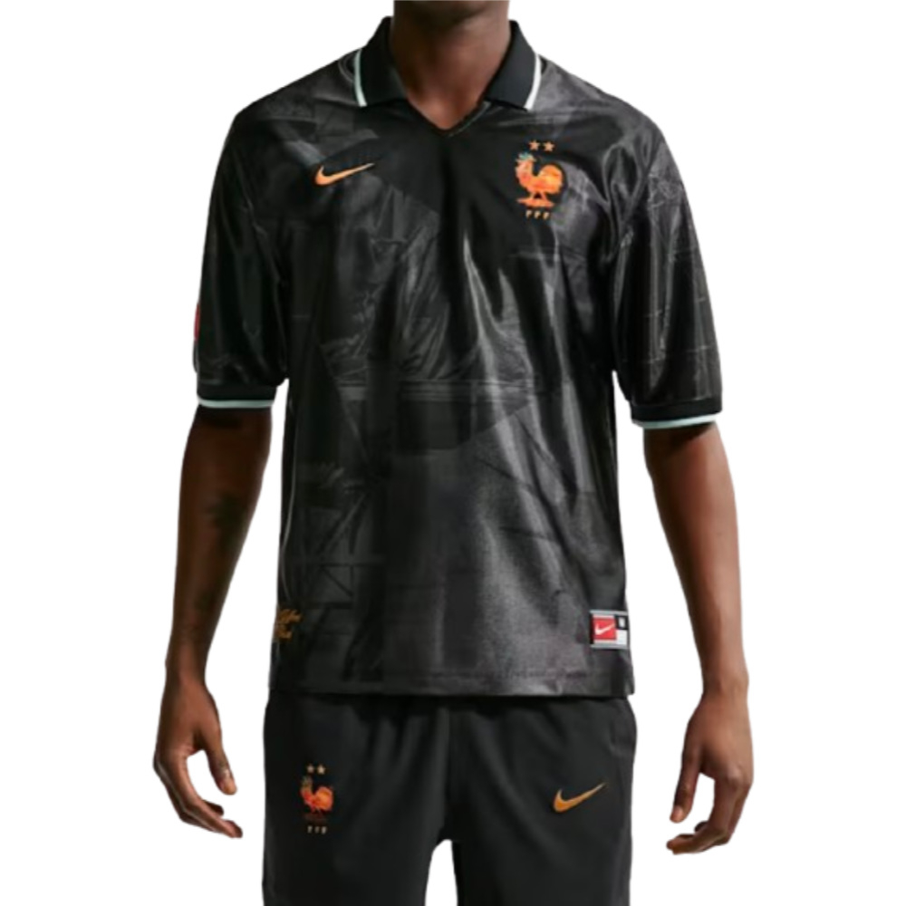 '26-'27 France Dri-Fit Energy Shirt (Anthracite) Polyester Made By: Nike Men's Black Large
