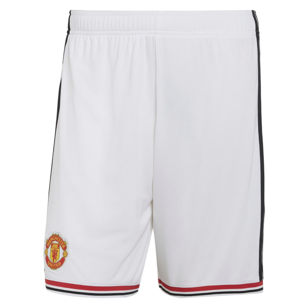 '26-'27 Man Utd Home Shorts (White) Polyester Manchester United Made By: Adidas Men's White 42 Waist
