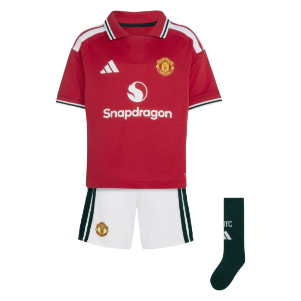 '26-'27 Man Utd Home Mini Kit Toddler's 2-3 Toddler Polyester Manchester United Made By: Adidas Unisex Toddler Red Size 4-5