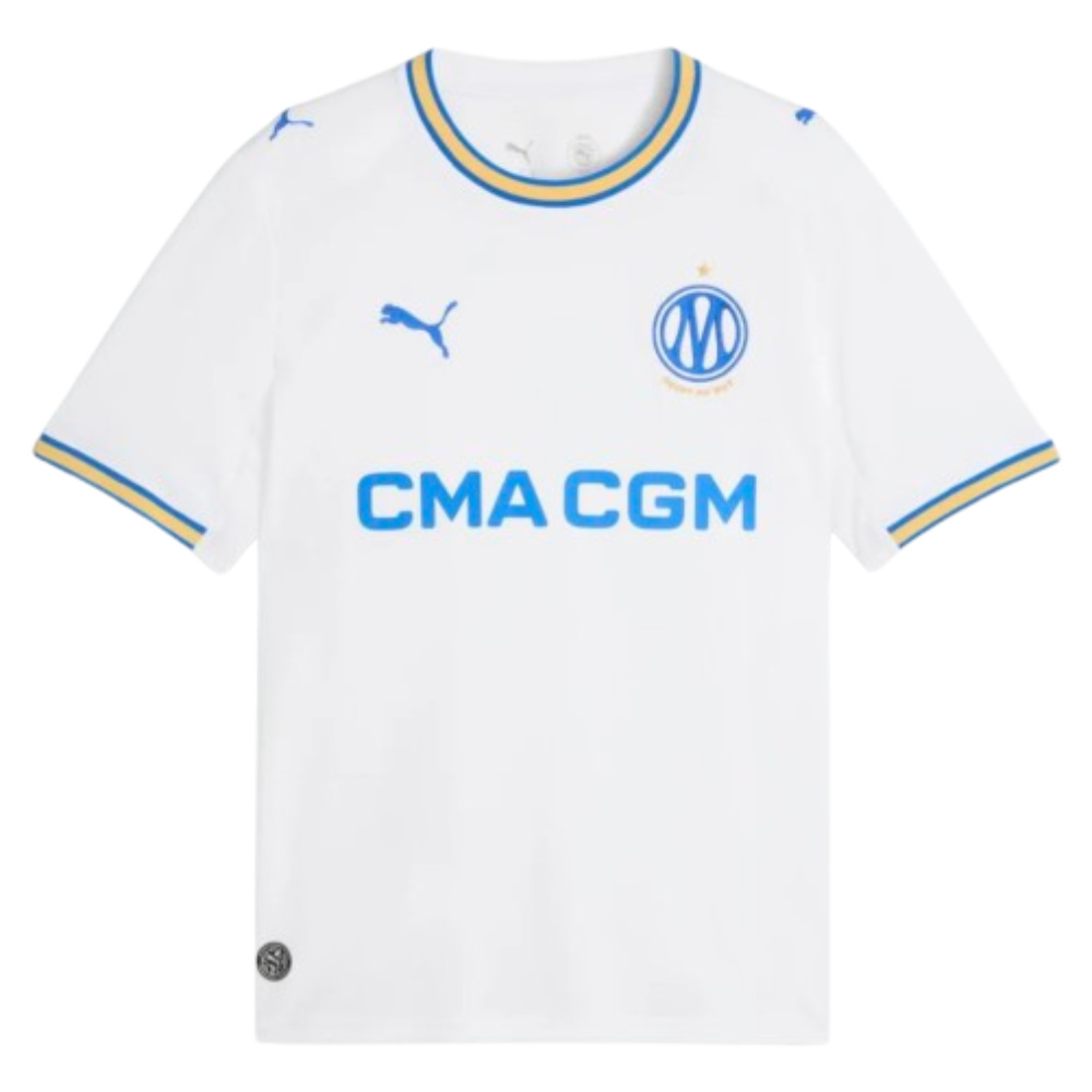'26-'27 Marseille Home Shirt Polyester Made By: Puma Men's White 3XL