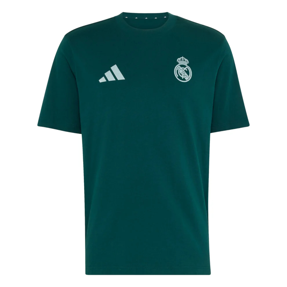'26-'27 Real Madrid Szn Graphic Tee (Aurora Ivy) Polyester Made By: Adidas Men's Green Extra Large