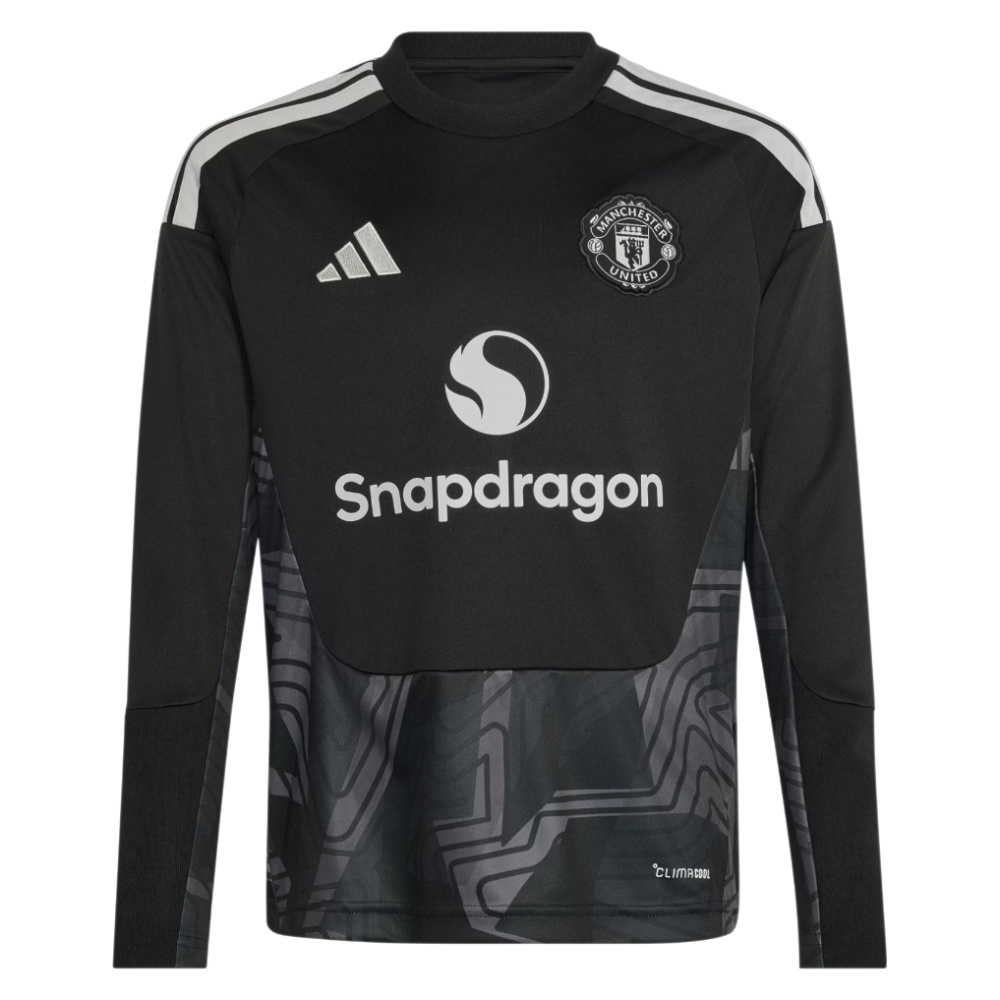 '26-'27 Man Utd Home Goalkeeper Shirt (Black) - Kids 7-8 Polyester Manchester United Made By: Adidas Unisex Kids Black Size 13-14