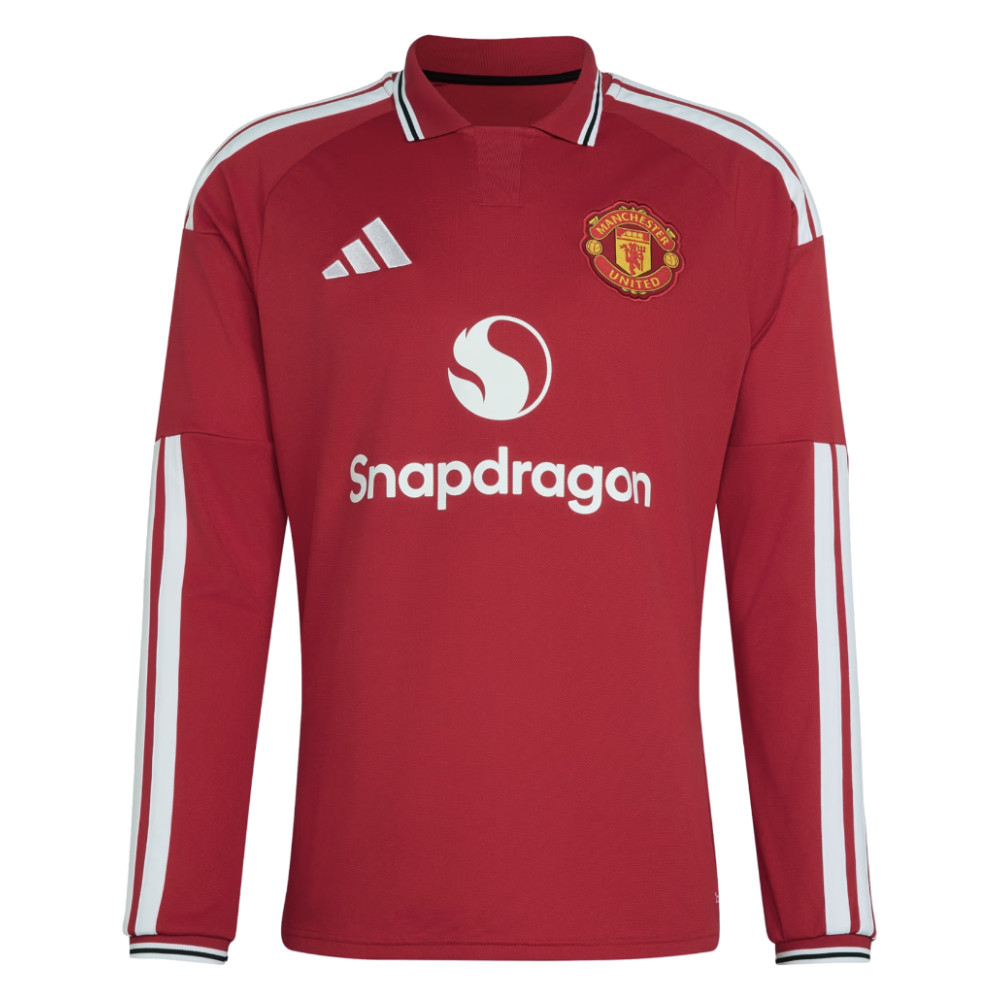 '26-'27 Man Utd Long Sleeve Home Shirt Polyester Manchester United Made By: Adidas Men's Red Xxl