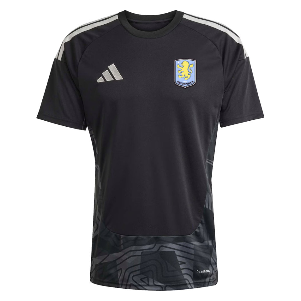 '26-'27 Aston Villa Goalkeeper Shirt (Black) Polyester Made By: Adidas Men's Black Large