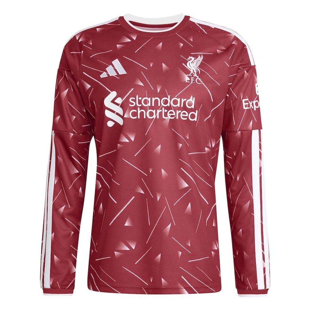 Unisex Kids Red Lfc Adidas Youth 26/27 Home Long Sleeve Jersey 7-8Y - Image 3
