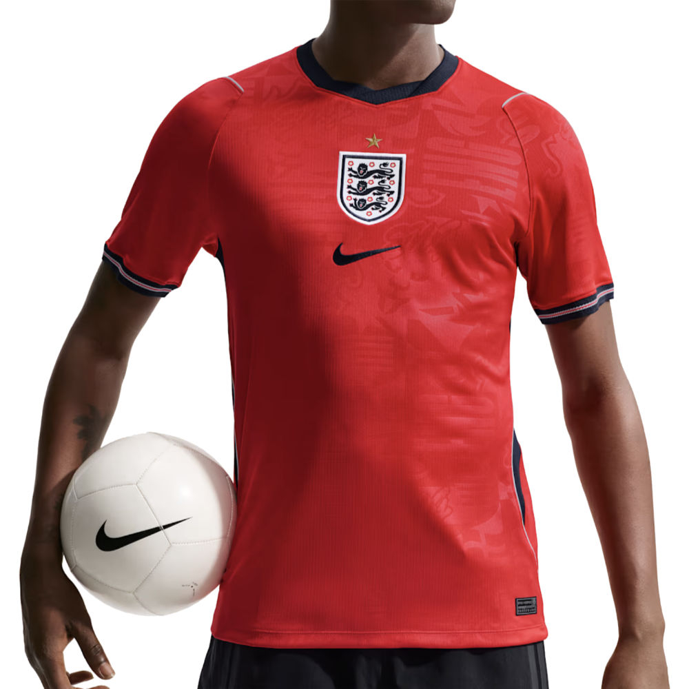 '26-'27 England Away Shirt Polyester Made By: Nike Men's Red 3XL