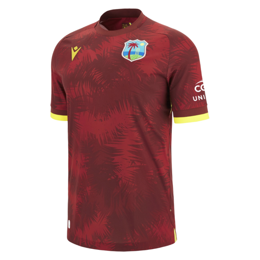 2026 Cwi West Indies Cricket Matchday Odi Shirt Polyester Made By: Macron Men's Maroon Medium