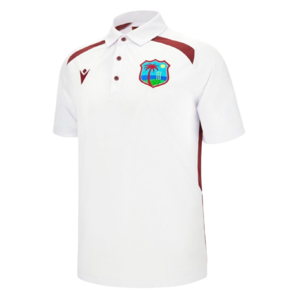 2026 Cwi West Indies Cricket Matchday Test Shirt (White) Polyester Made By: Macron Men's White Large