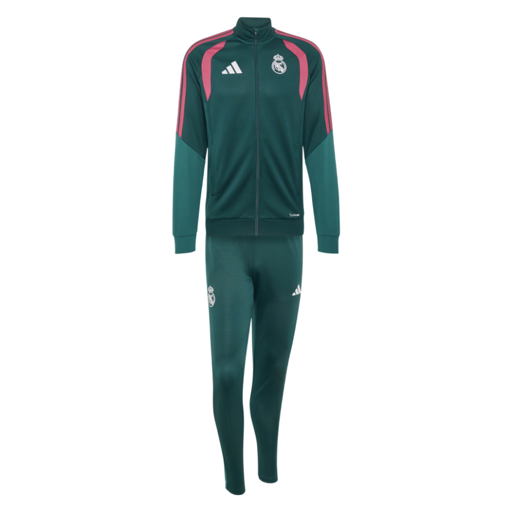 '26-'27 Real Madrid Tracksuit (Aurora Ivy) Polyester Made By: Adidas Men's Green Xxl