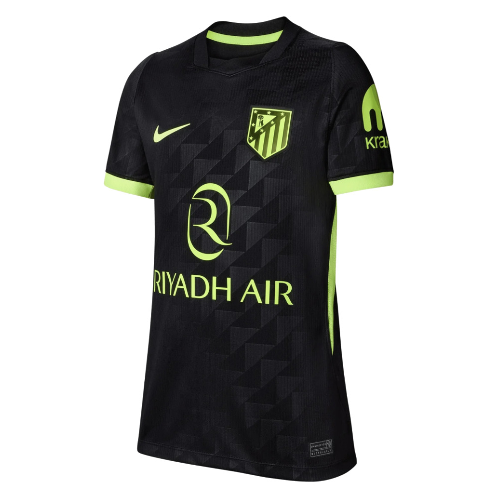 '26-'27 Atletico Madrid Away Shirt (Kids) Polyester Athletico Madrid Made By: Nike Unisex Kids Black Large