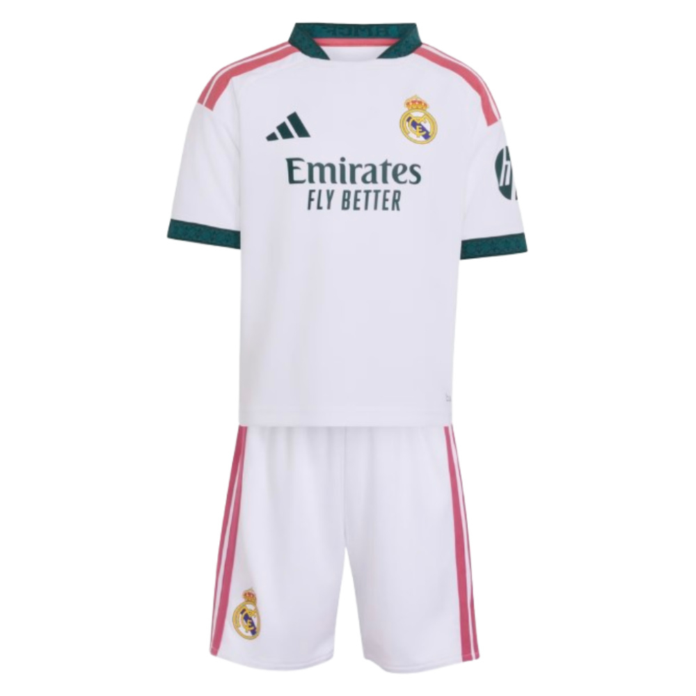 '26-'27 Real Madrid Home Mini Kit Toddler's 3-4 Toddler Polyester Made By: Adidas Unisex Toddler White Size 5-6