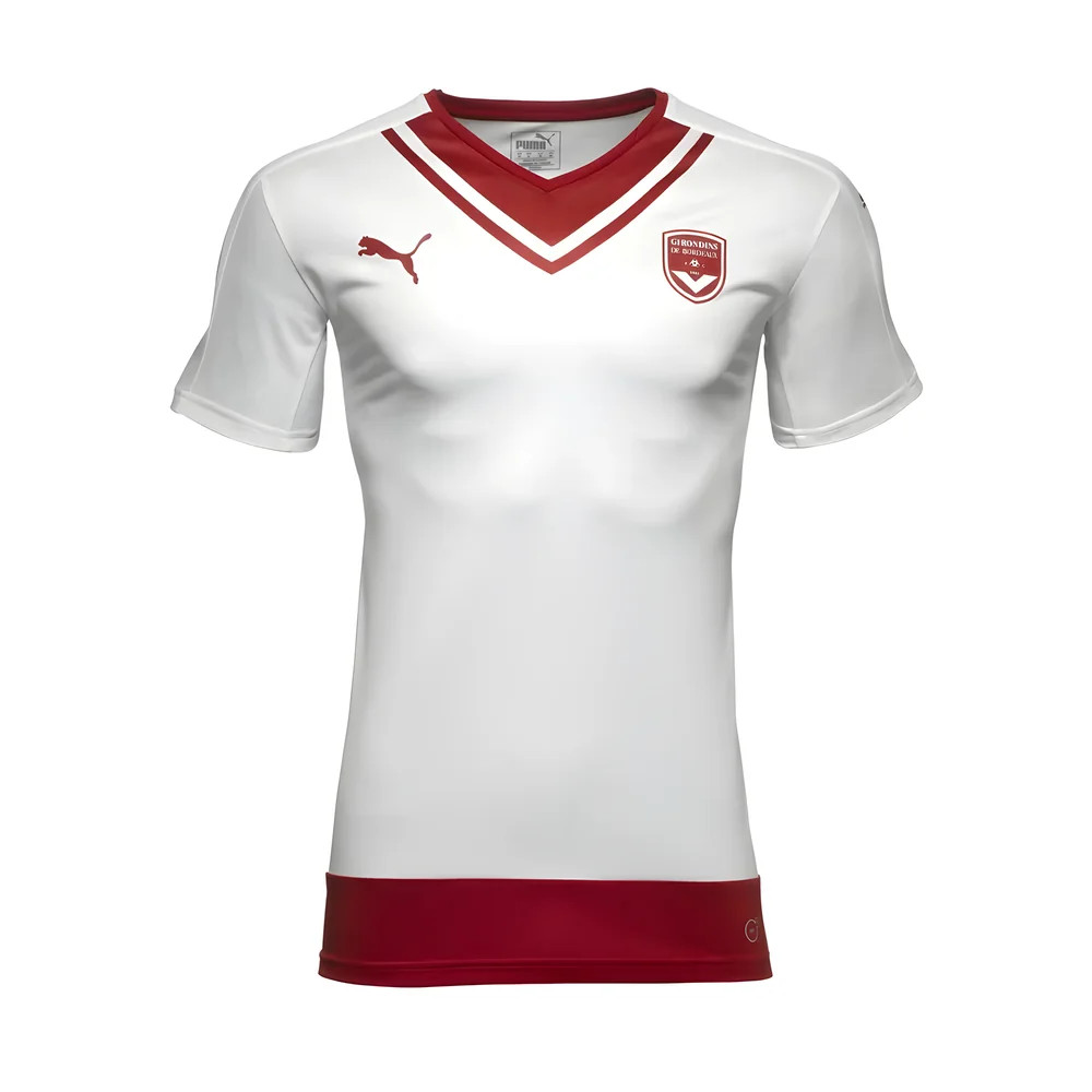 '16-'17 Bordeaux Puma Away Shirt (Good) Polyester Men's White Medium