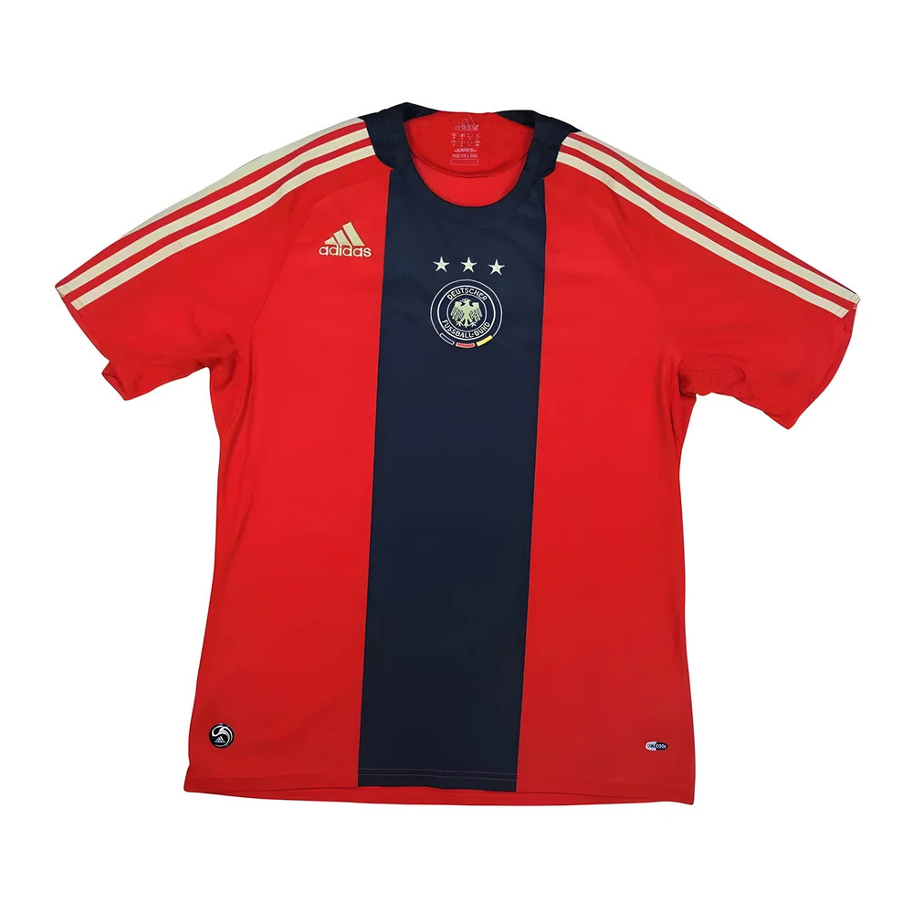 '08-'10 Germany Away Shirt ((Excellent) Polyester Made By: Adidas Men's Red Xxl