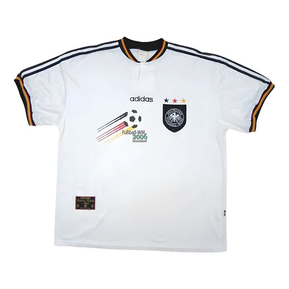'96-'98 Germany Home Wm06 Shirt ) (Excellent) Polyester Made By: Adidas Men's White Xxl