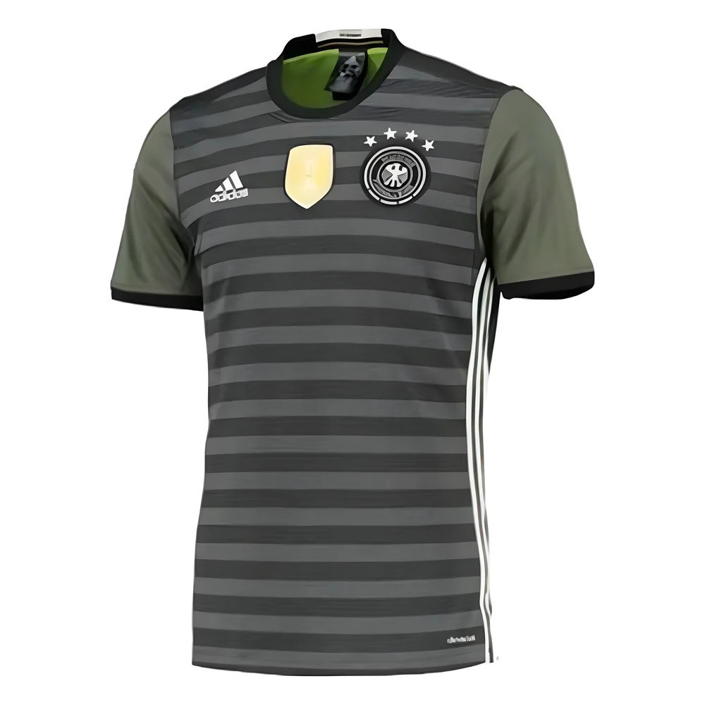 '15-'16 Germany Away Shirt ((Excellent) M) Polyester Made By: Adidas Men's Green Medium