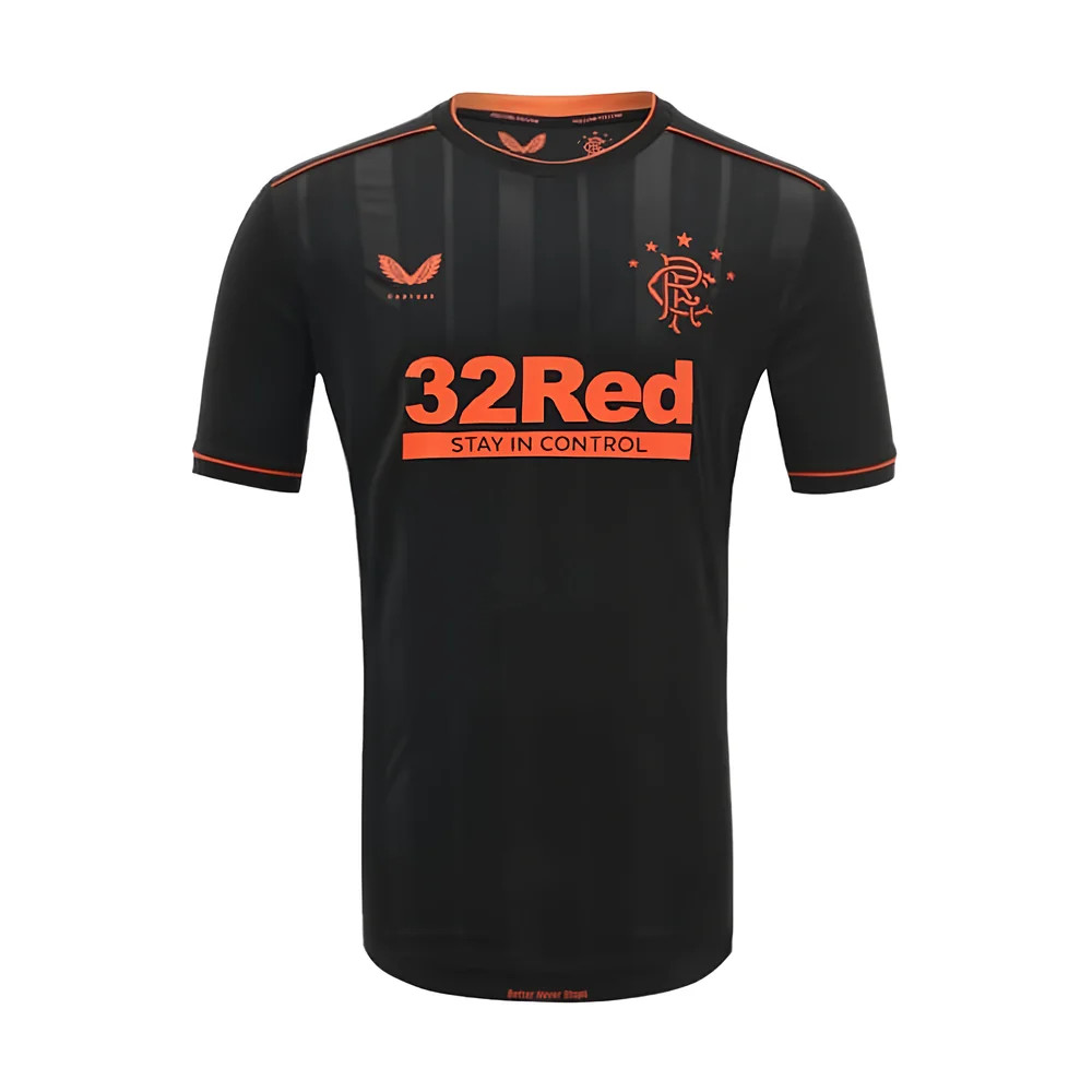 '20-'21 Rangers Third Shirt (M) (Excellent) Polyester Made By: Castore Men's Black Medium