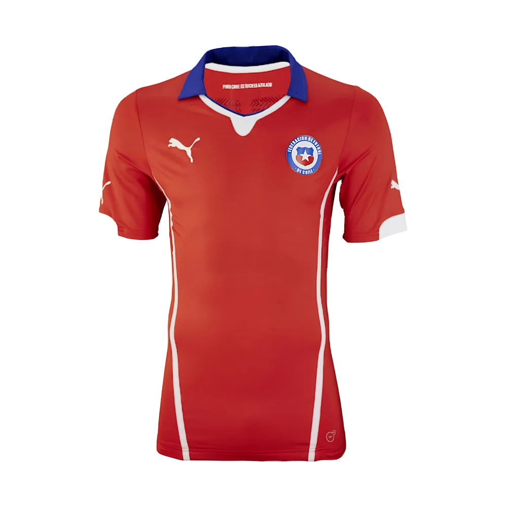 '14-'15 Chile Home Shirt ((Excellent) Polyester Made By: Puma Men's Red Extra Large