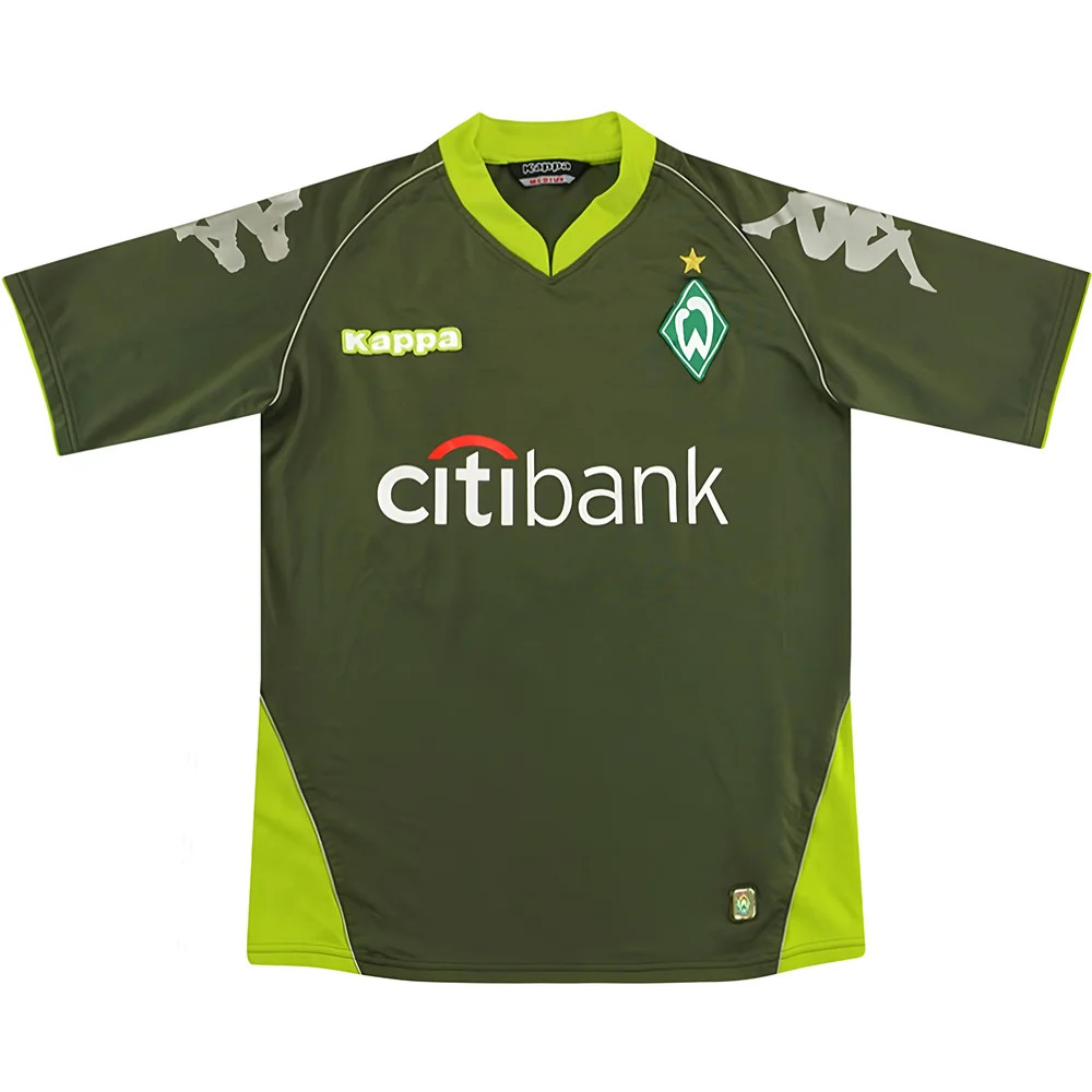 '07-'08 Werder Bre Away Shirt (S) (Excellent) Polyester Made By: Kappa Men's Green Small