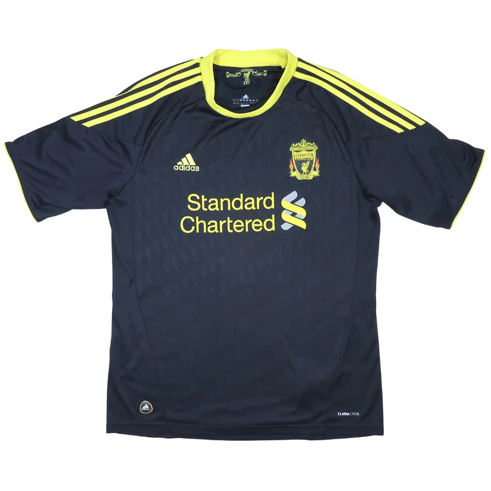'10-'11 Liverpool Third Shirt (S) (Very Good) Polyester Made By: Adidas Men's Black Small
