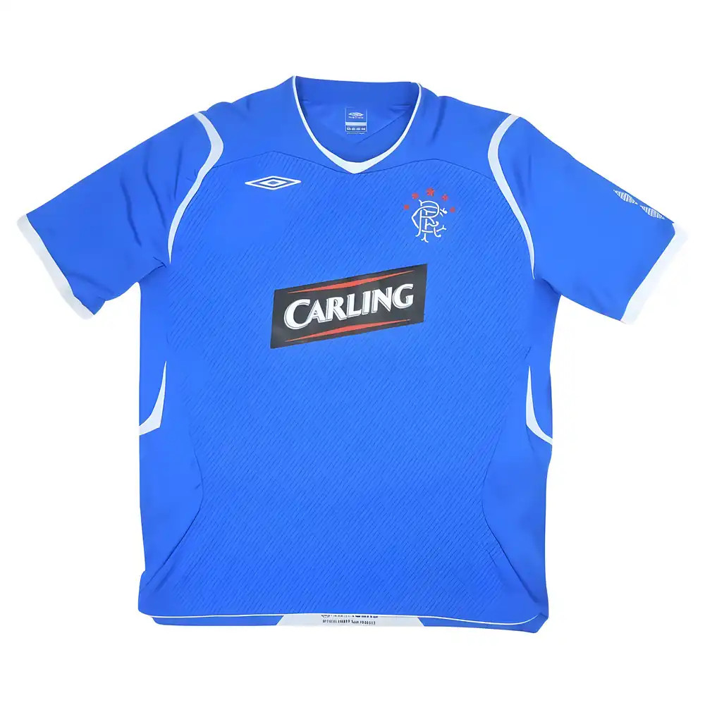 '08-'09 Rangers Home Shirt (Very Good) Polyester Made By: Umbro Men's Blue Extra Large