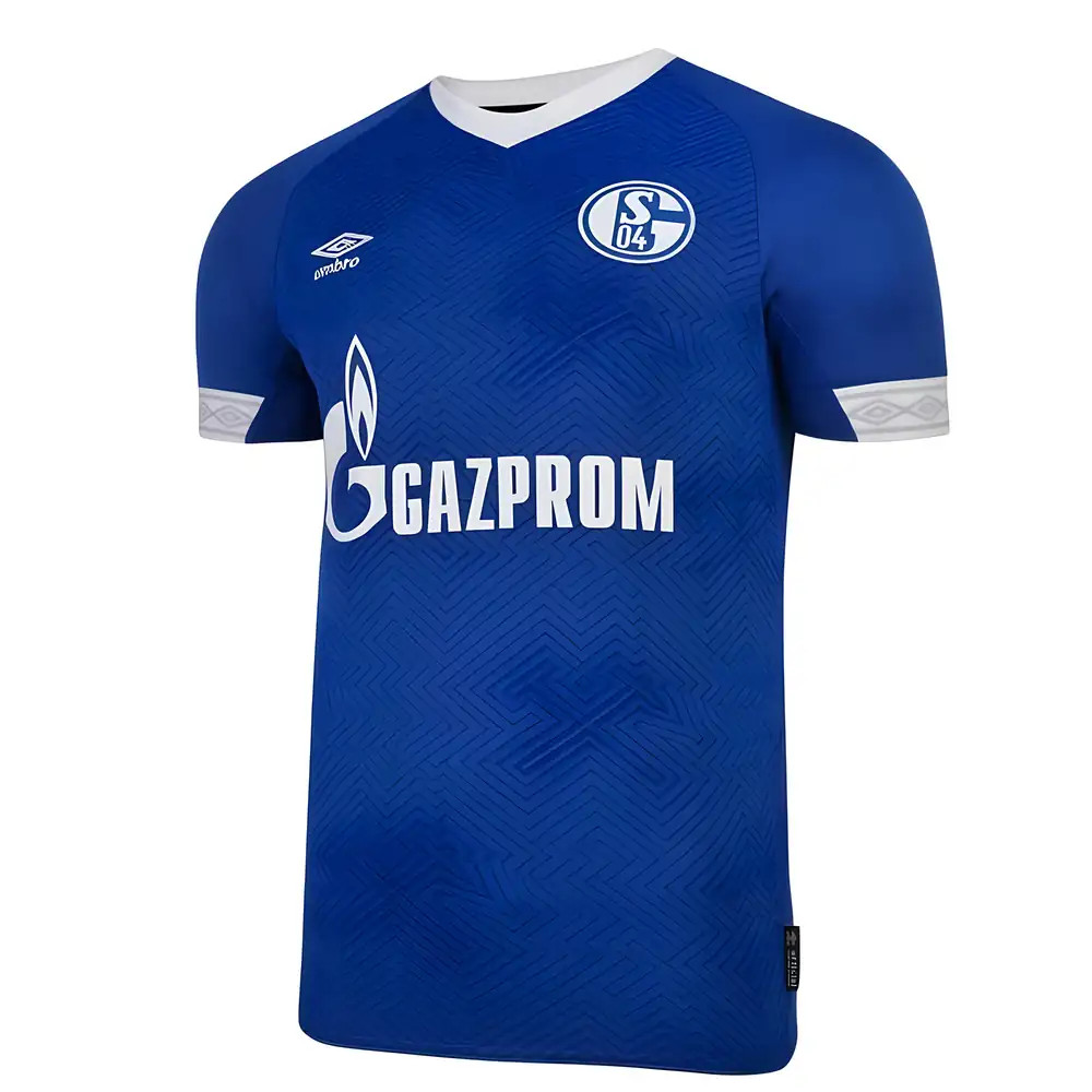 '18-'19 Schalke Home Shirt ) (Excellent) Polyester Schalke 04 Made By: Umbro Men's Blue Xxl