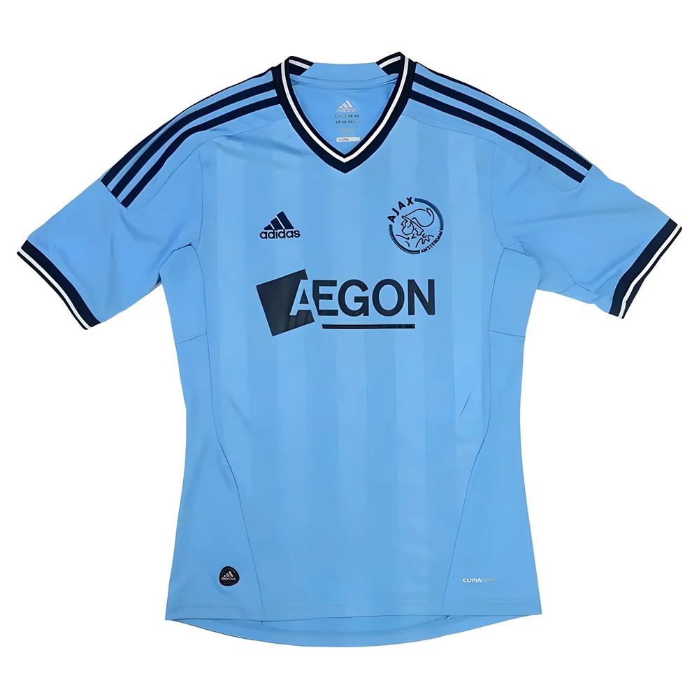 '11-'12 Ajax Away Shirt ((Excellent) Polyester Made By: Adidas Men's Blue Xxl