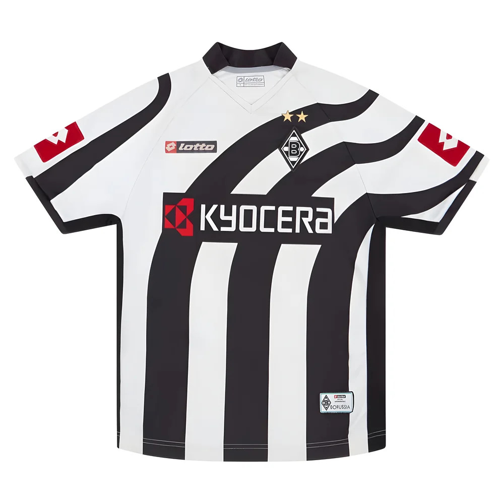 '06-'07 Borussia Monchengladbach Home Shirt ) (Very Good) Polyester Made By: Lotto Men's Black Xxl