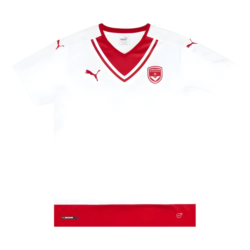 '16-'17 Bordeaux Away Shirt (Very Good) Polyester Made By: Puma Men's White Small