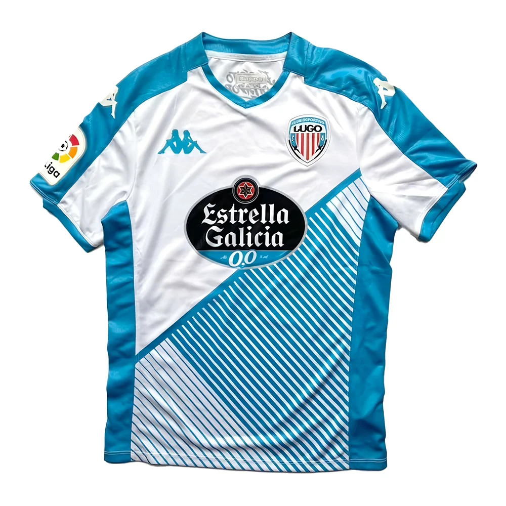 '19-'20 Deportivo Lugo Away Shirt ((Very Good) S) Polyester Made By: Kappa Men's Blue Small
