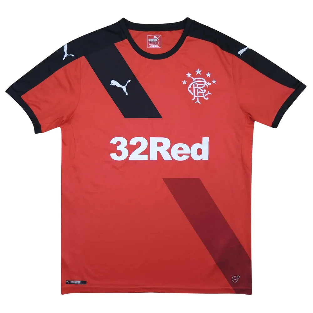 '15-'16 Rangers Away Shirt (S) (Mint) Polyester Made By: Puma Men's Red Small