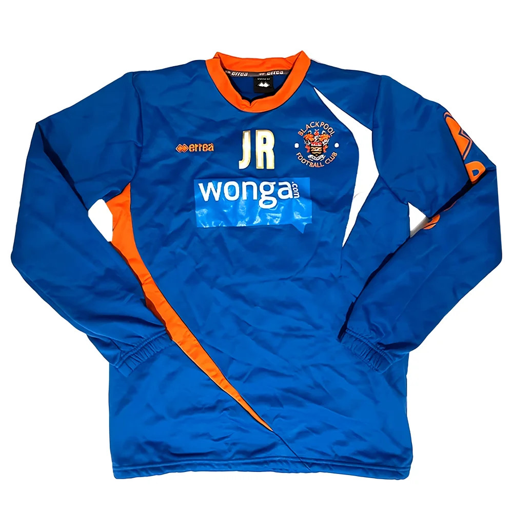 '13-'14 Blackpool Long Sleeve Training Sweater (Jr) ( ((Excellent) M) Polyester Made By: Errea Men's Blue Medium