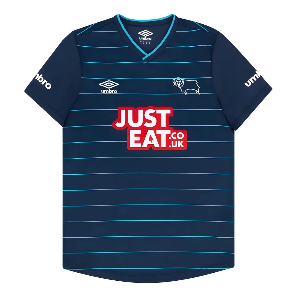 '14-'15 Derby County Away Shirt ) (Excellent) Polyester Made By: Umbro Men's Navy Xxl