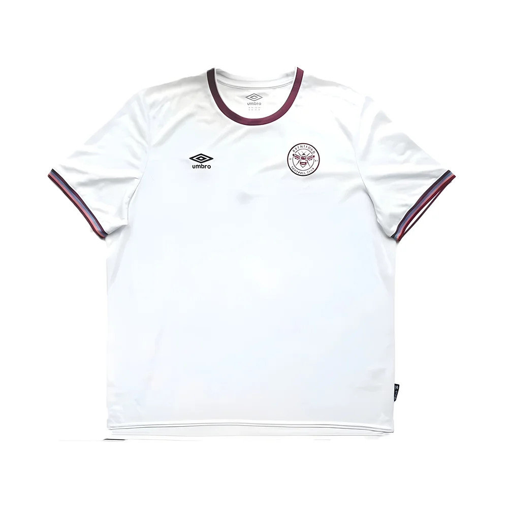 '21-'22 Brentford Third Shirt ((Excellent) Polyester Made By: Umbro Men's White 3XL