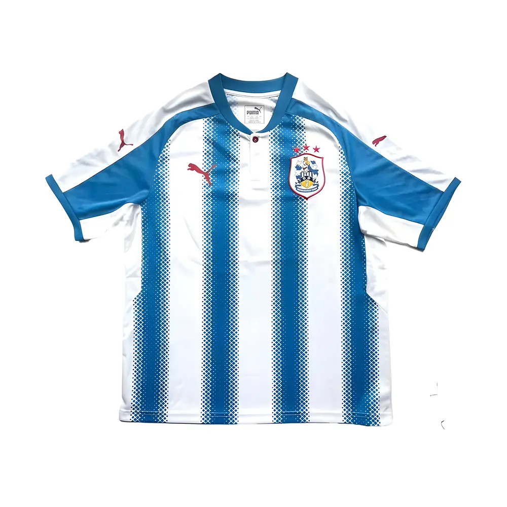 '17-'18 Huddersfield Home Shirt (Excellent) Polyester Made By: Puma Men's White-Blue Xxl