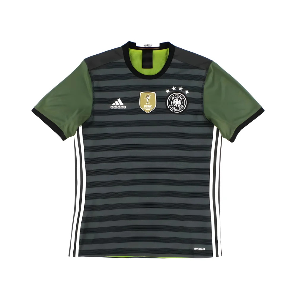 '16-'17 Germany Away Shirt (S) (Good) Polyester Made By: Adidas Men's Black Small