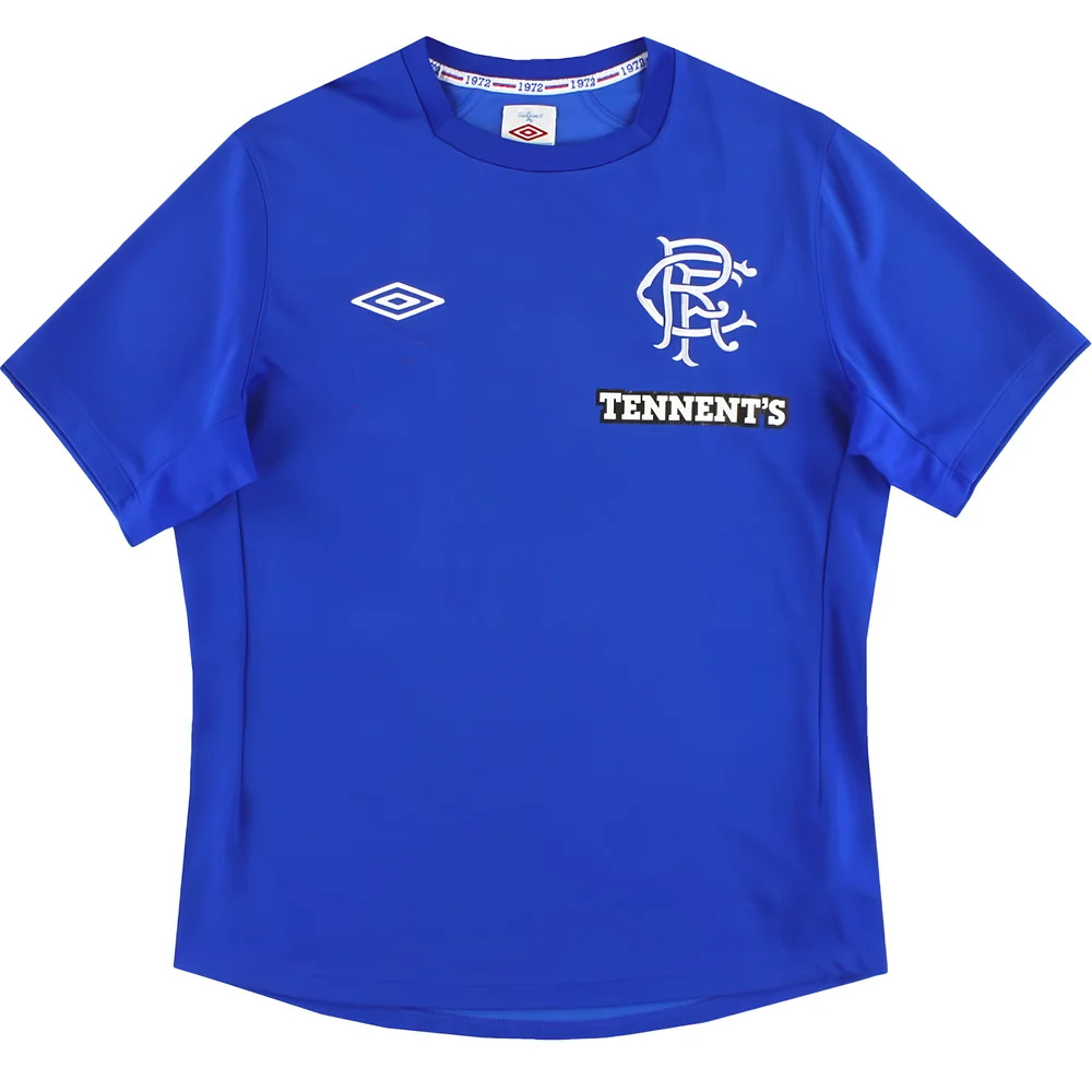 '12-'13 Rangers Home (Excellent) Polyester Made By: Umbro Men's Blue Medium