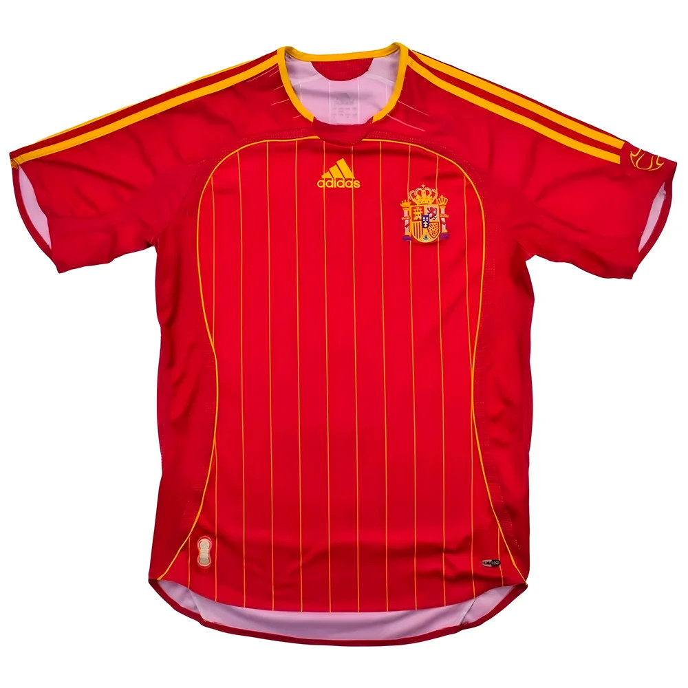 '05-'07 Spain Home (Excellent) Polyester Made By: Adidas Men's Red Xxl